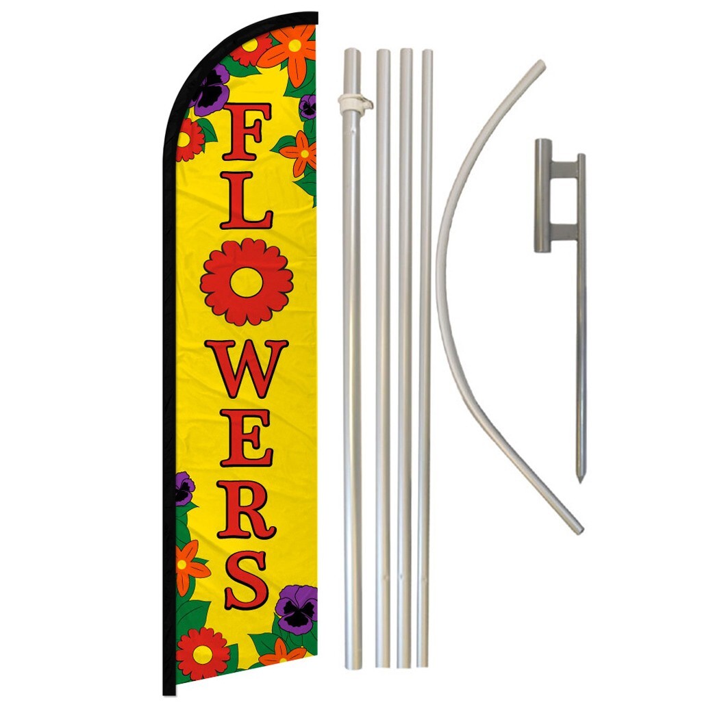 Flowers Full Curve Windless Swooper Flag Pole Kit Florist Arrangements