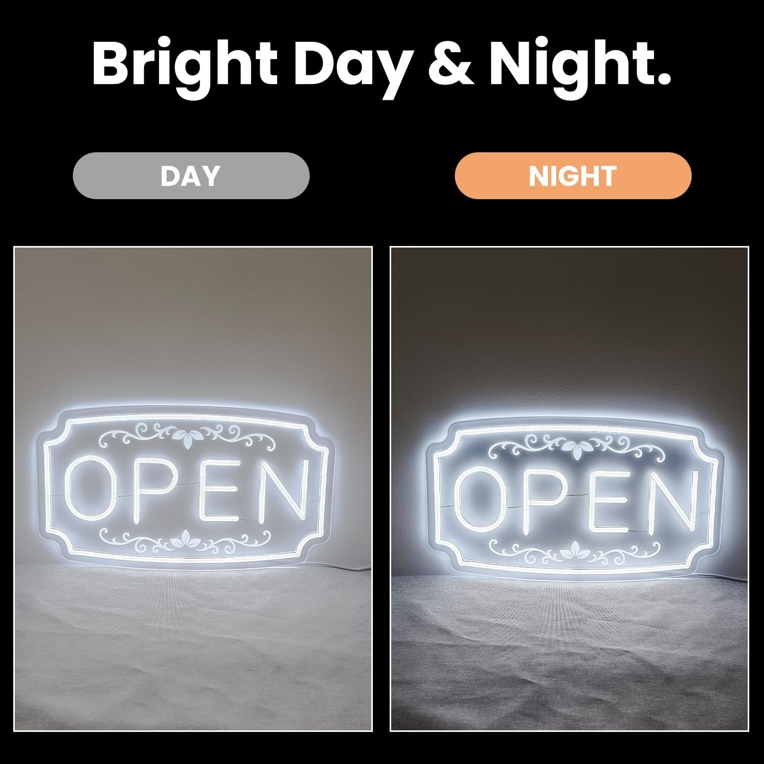 LED Neon Open Signs for Business Window Wall Door, Light Up Open Lights Sign …