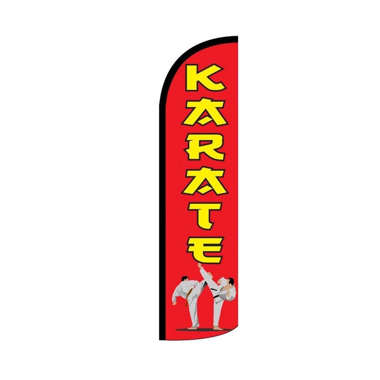 Karate Swooper Flutter Feather Flag | 3ft W x 11.5ft Tall