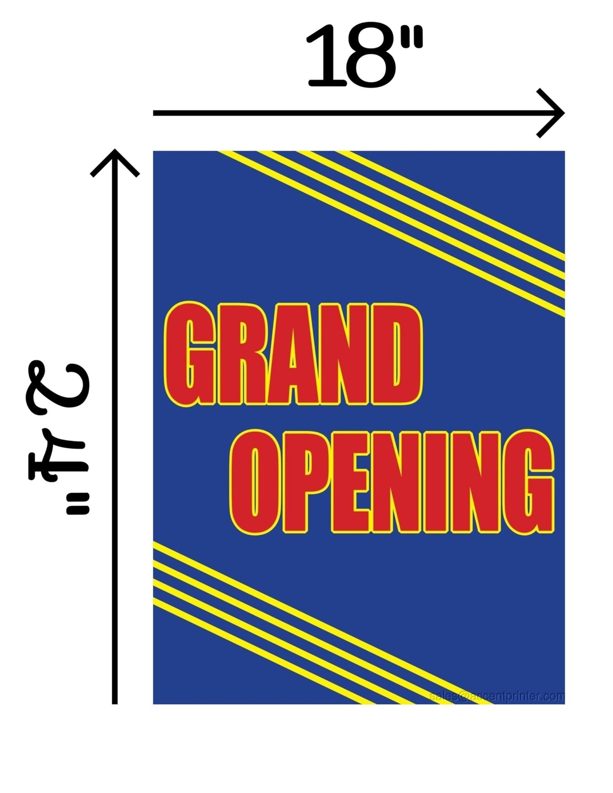 Grand Opening | Retail Window Display Sign | 18″W x 24″H | 5 Pack