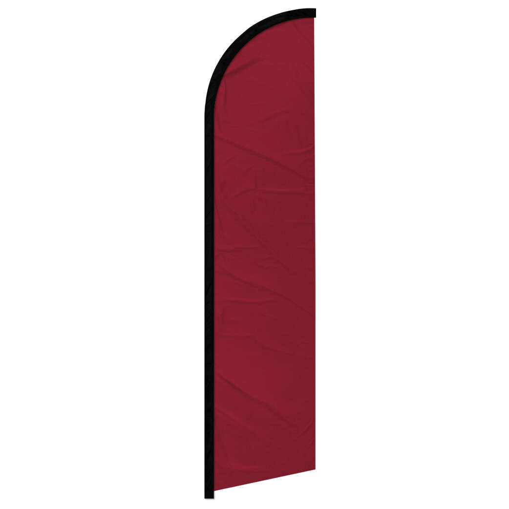 Solid Color Burgundy Full Curve Windless Swooper Flag Red Flag