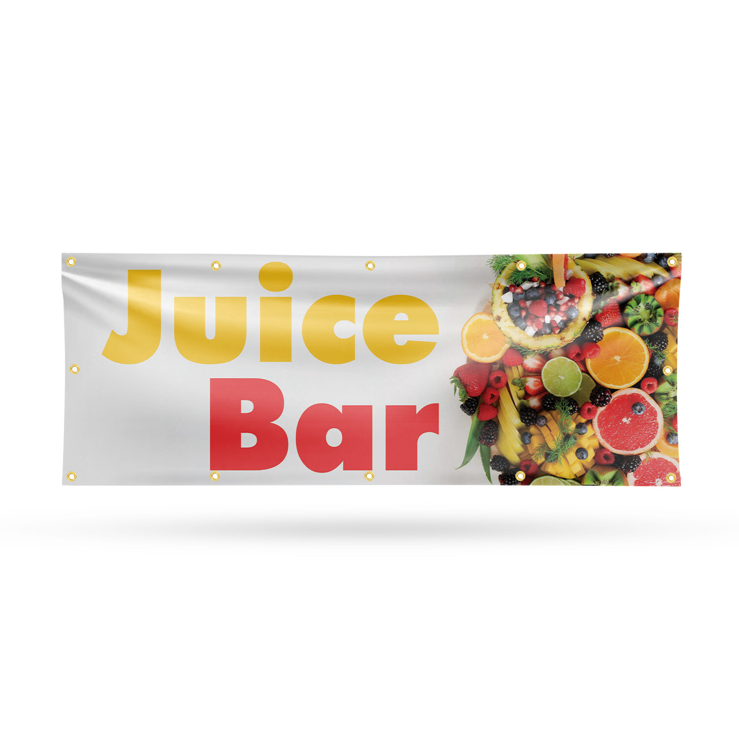 Juice Bar 13 oz Vinyl Banner Sign with Metal Grommets Heavy-Duty Single-Sided