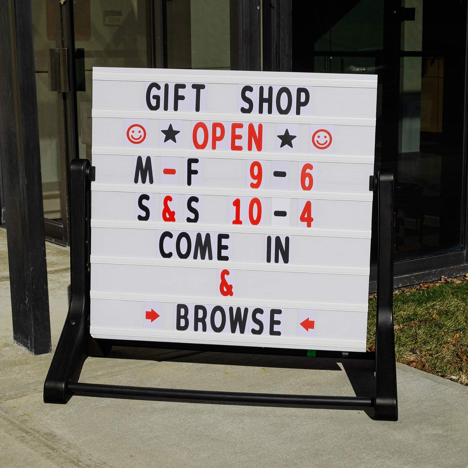 Excello Global Products Swinging Changable Message Sidewalk Sign: 37″ x 36″ S…