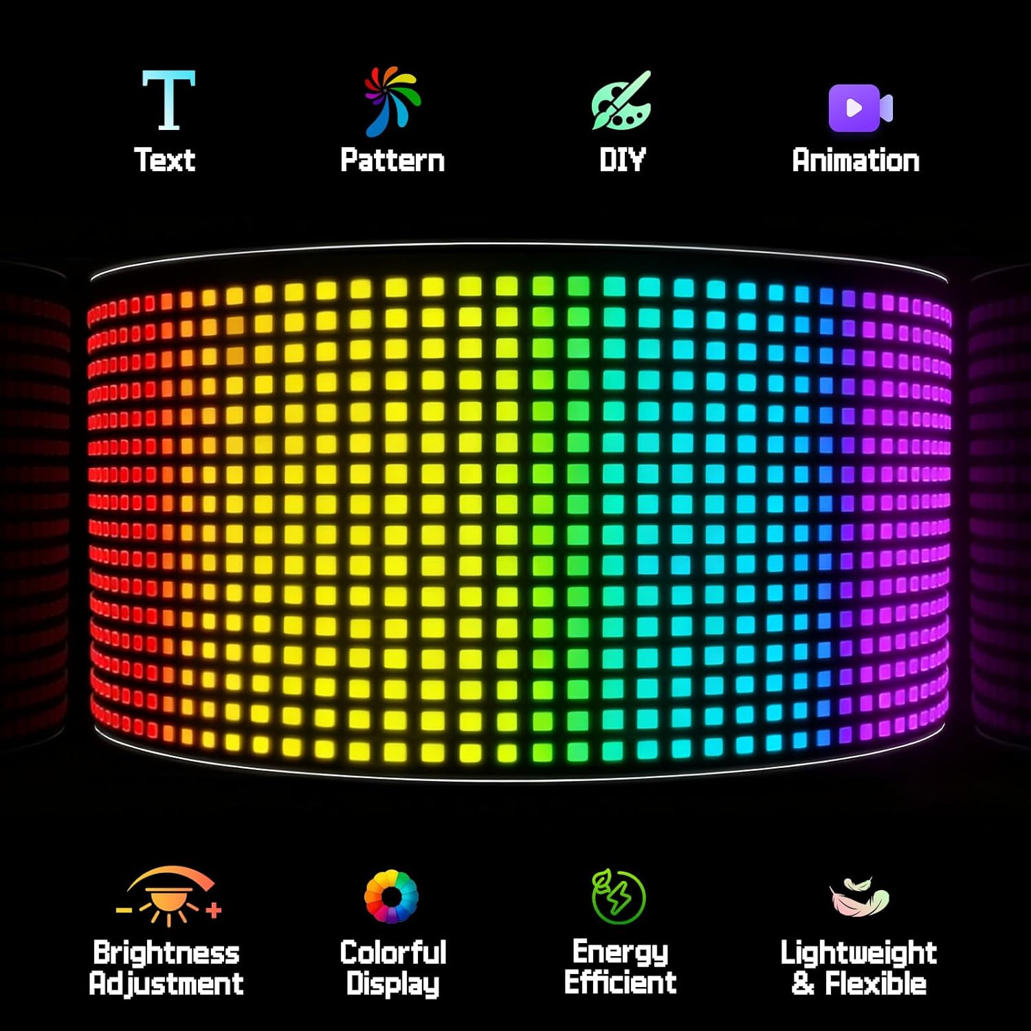 Smart LED Scrolling Sign – App Controlled, Waterproof, No Installation Needed