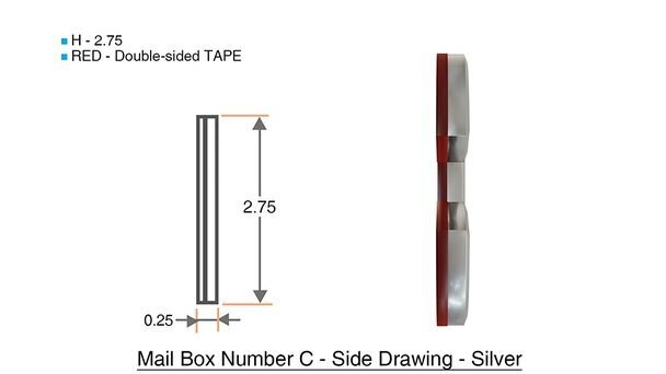 1 PCS – Apartment Number Sign/Mailbox Number Sign,. Letter C ….ref0420