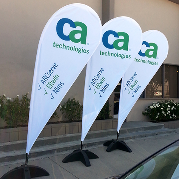 11ft Custom Regular Print Flag/ Teardrop Sign Blade Banner + Pole & Spike