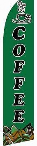 Coffee Swooper Flutter Advertising Sign 2.5’ Wide Banner Flag Only