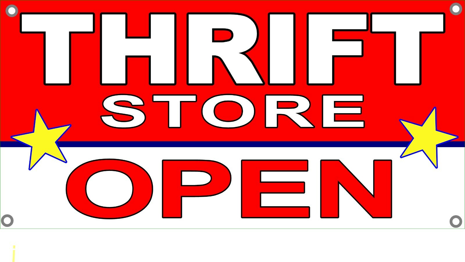 Thrift Store Open Vinyl Banner Sign Outdoor Indoor use, Many sizes available