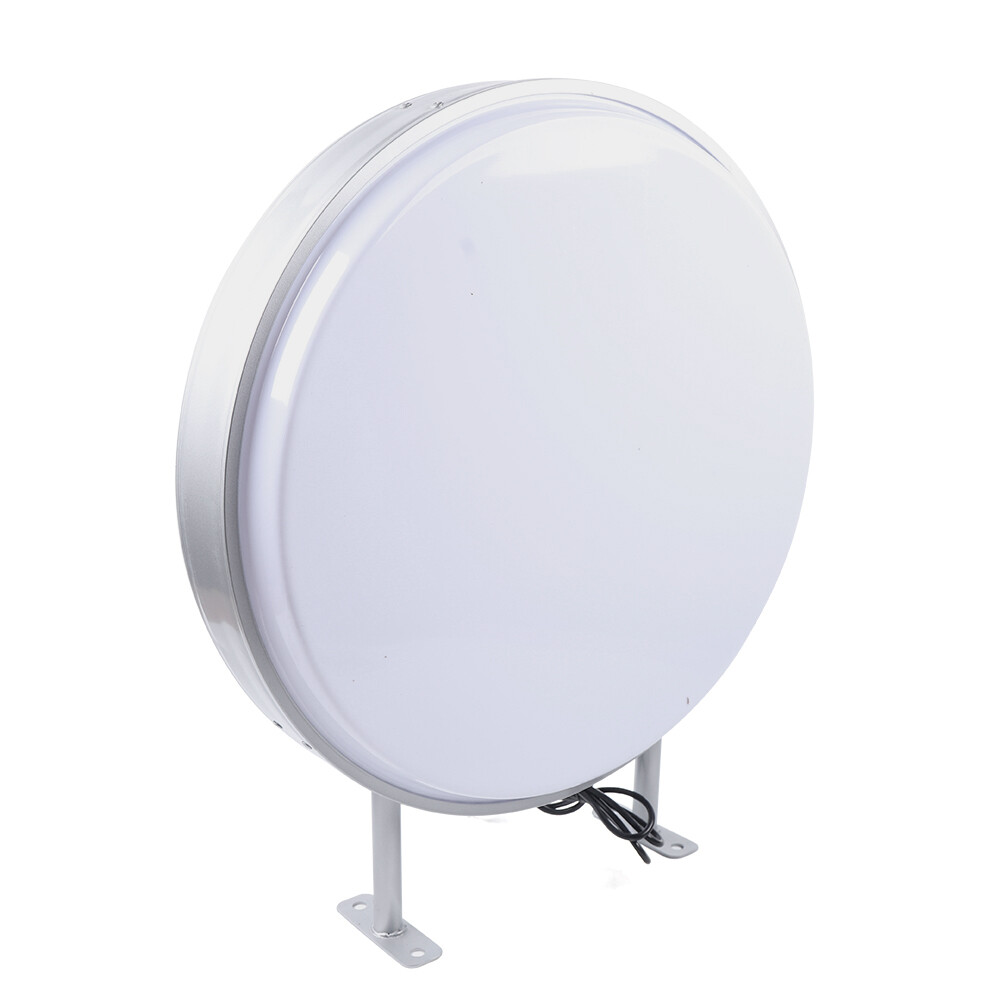24 LED Light Box Sign Round Double-Side Outdoor Advertising Business Sign Blank