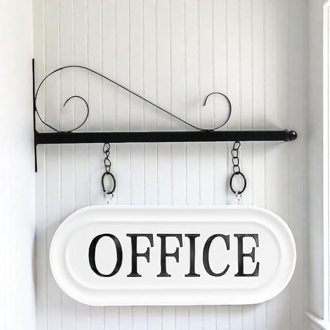 Office Sign for Door – Double-Sided Wall-Mounted Business Signs for Outside Meta