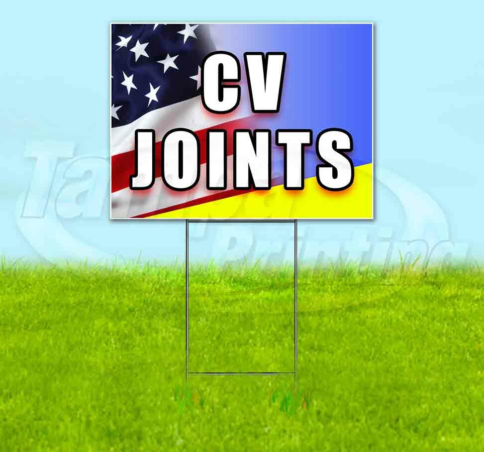 CV JOINTS Yard Sign Corrugated Plastic Bandit Lawn Decoration USA