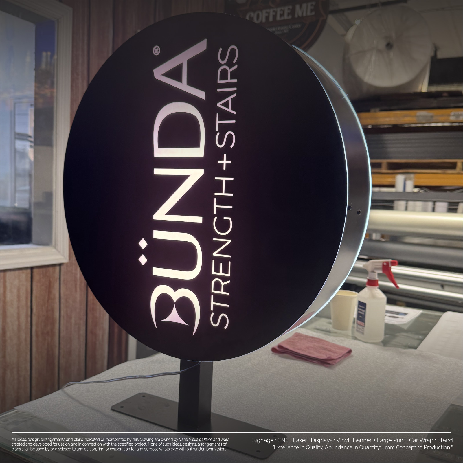 Personalized Two-Sided Blade Sign-Custom Storefront & Café Illuminated Light Box