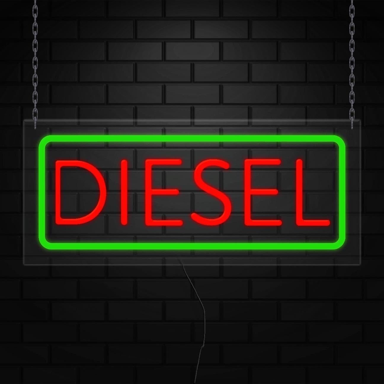 Diesel Neon Sign for Retail Displays | LED Flex Neon | 24″W x 10″H x 1″D