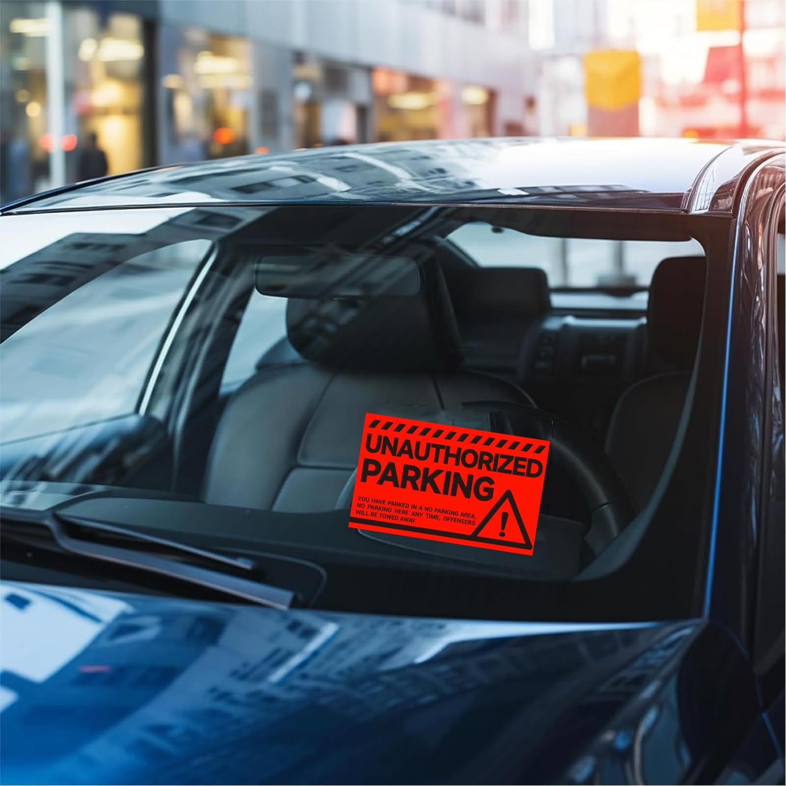 CDXHOME 100pcs Parking Violation Stickers – 5″ x 8″ 5” X 8”, Red
