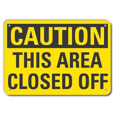 Lyle Lcu3-0265-Ra_14X10 Caution Sign, Recycled Aluminum, 10 In. H,