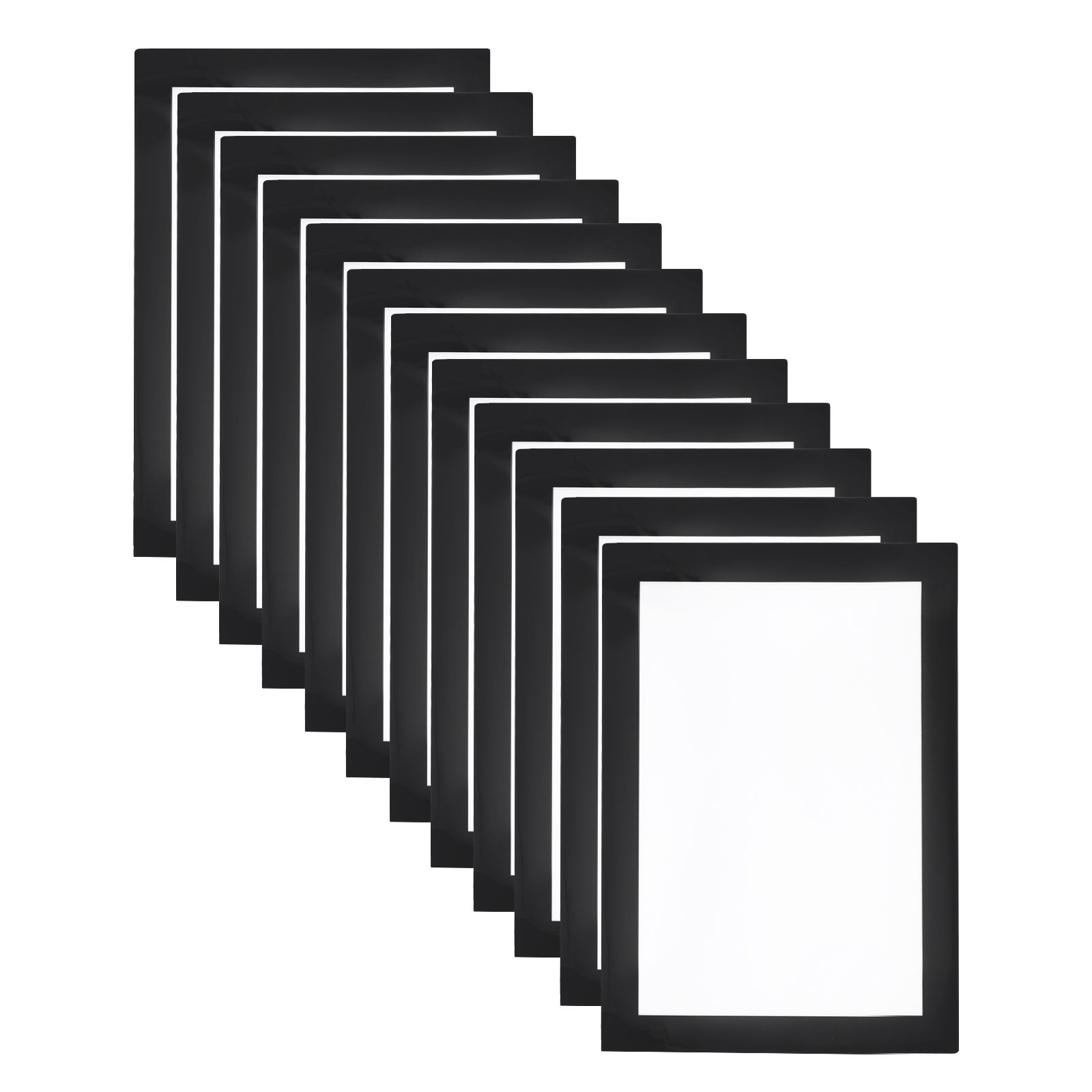 30pcs Self Adhesive Magnetic Wall Sign Holder, 5″x7″ Frame Display,Black