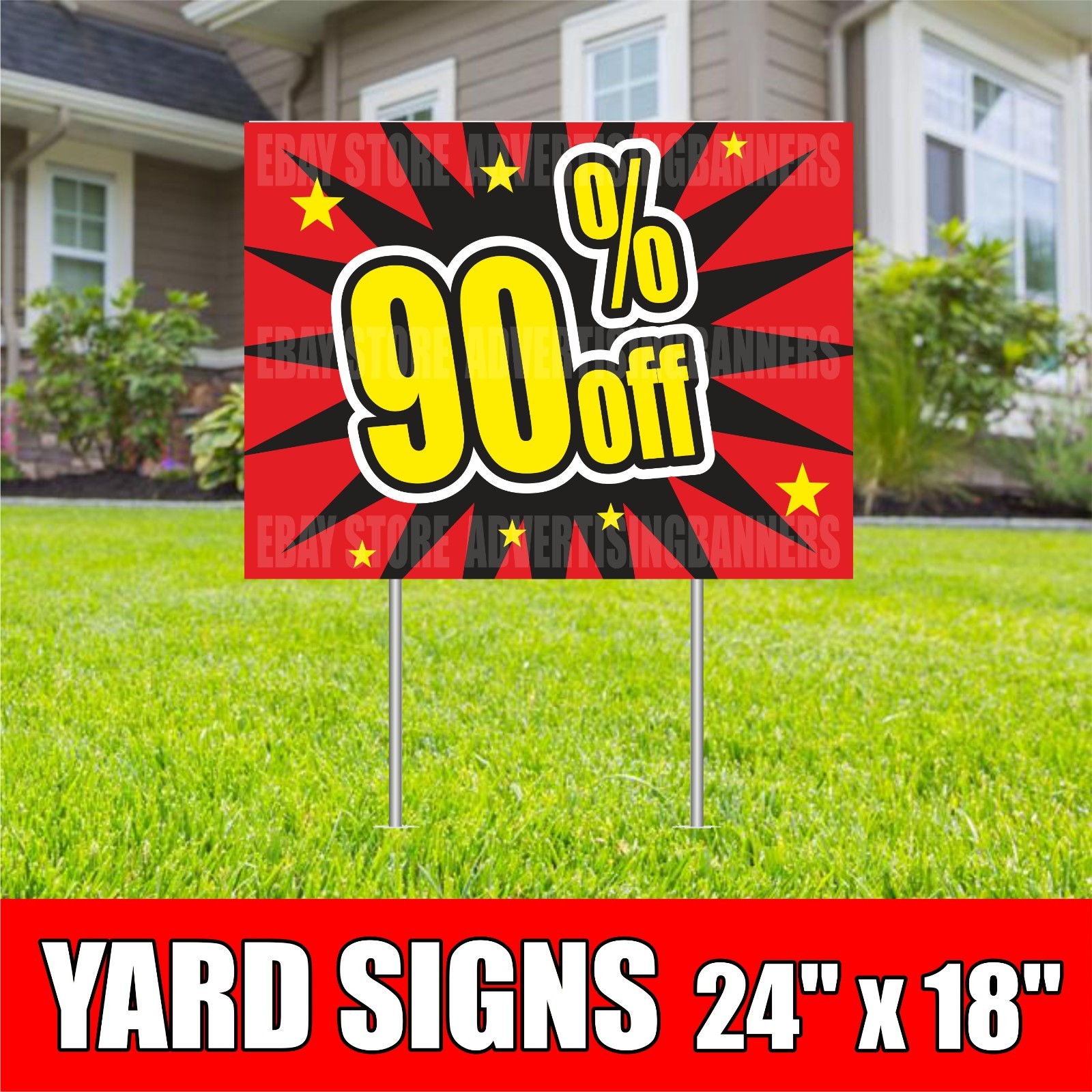 90% OFF Yard Sign with H-Stakes Lawn Sign Clearance Sale Big Discount Holiday