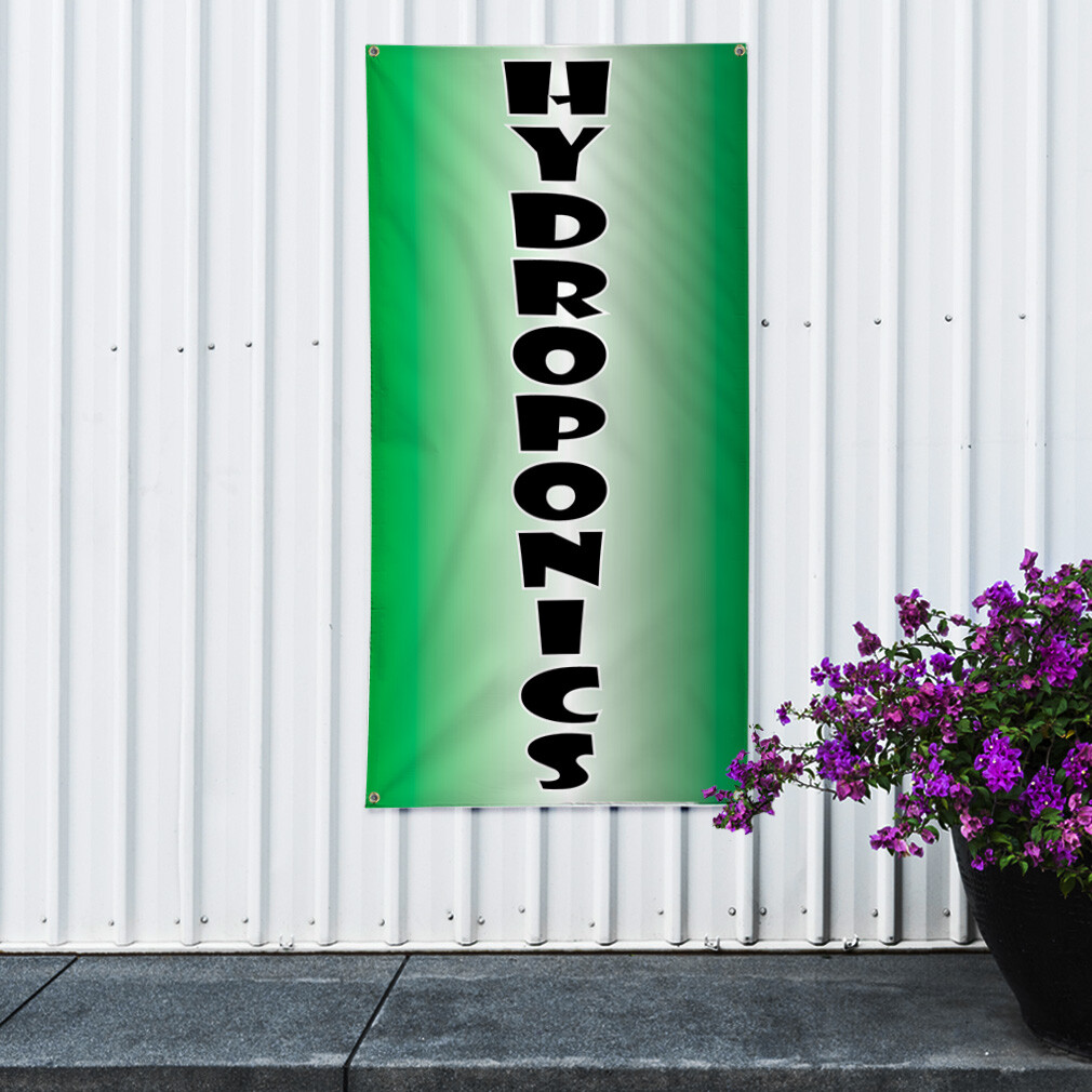 Vertical Vinyl Banner Multiple Sizes Hydroponics Business Business Outdoor