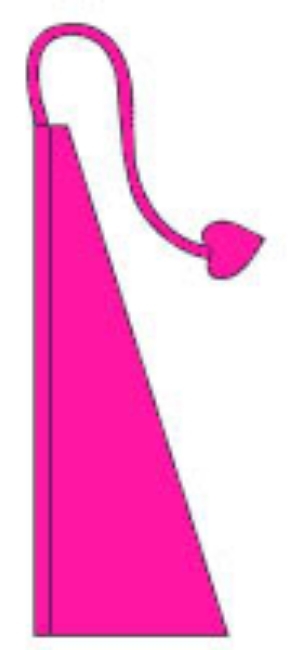 Solid Hot Pink Swooper Feather Flutter Advertising Sign Tall Flag Banner