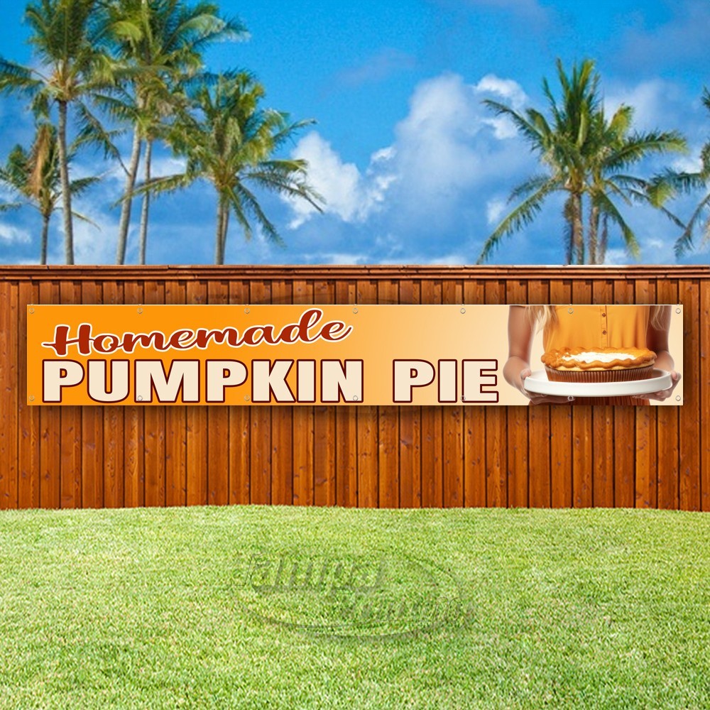HOMEMADE PUMPKIN PIE Advertising Dessert Vinyl Banner Flag Sign USA XL02257