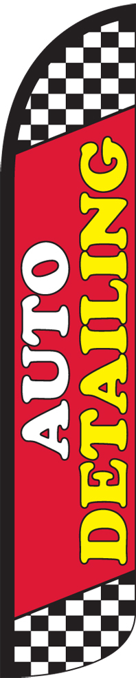 Auto Detailing Windless Full Sleeve Swooper Flag Feather Banner