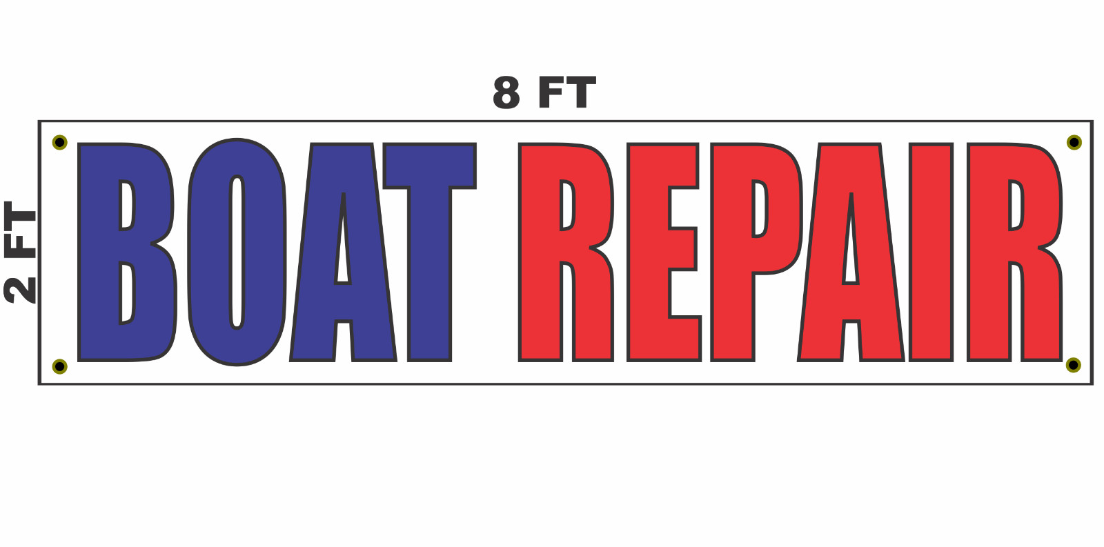 BOAT REPAIR Banner Sign 2×8 for Used Car Auto Sales Lot