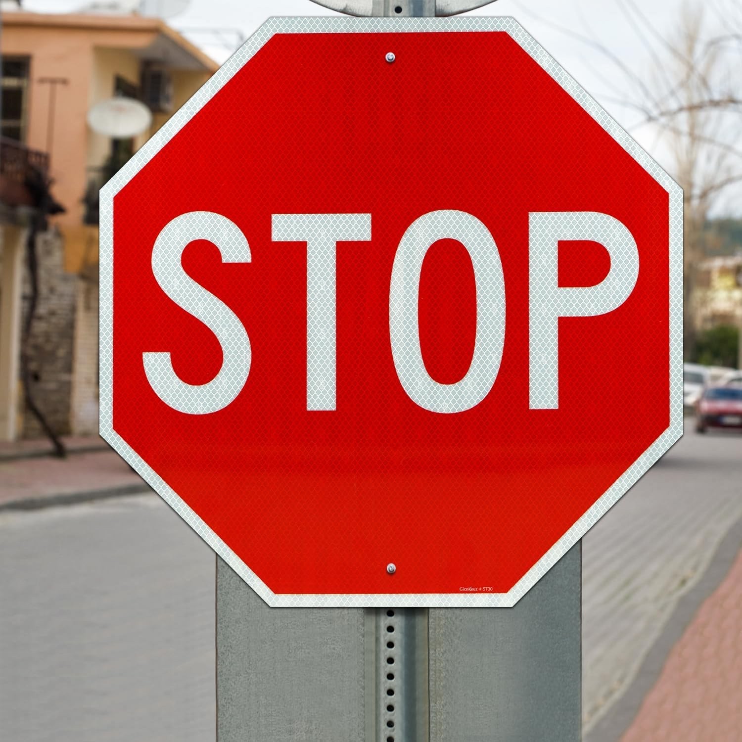 GicnKeuz Stop Signs Traffic Signs 30 x 30 Inches, High Intensity – Engineer Grad