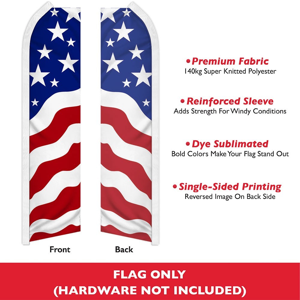 New Glory USA Advertising Swooper Feather Flutter Flag Patriotic American