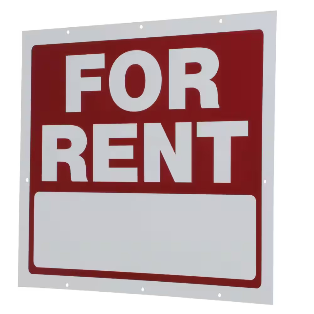 For Rent Sign 18×24 Double Sided Plastic Weatherproof Yard Rental Sign Board