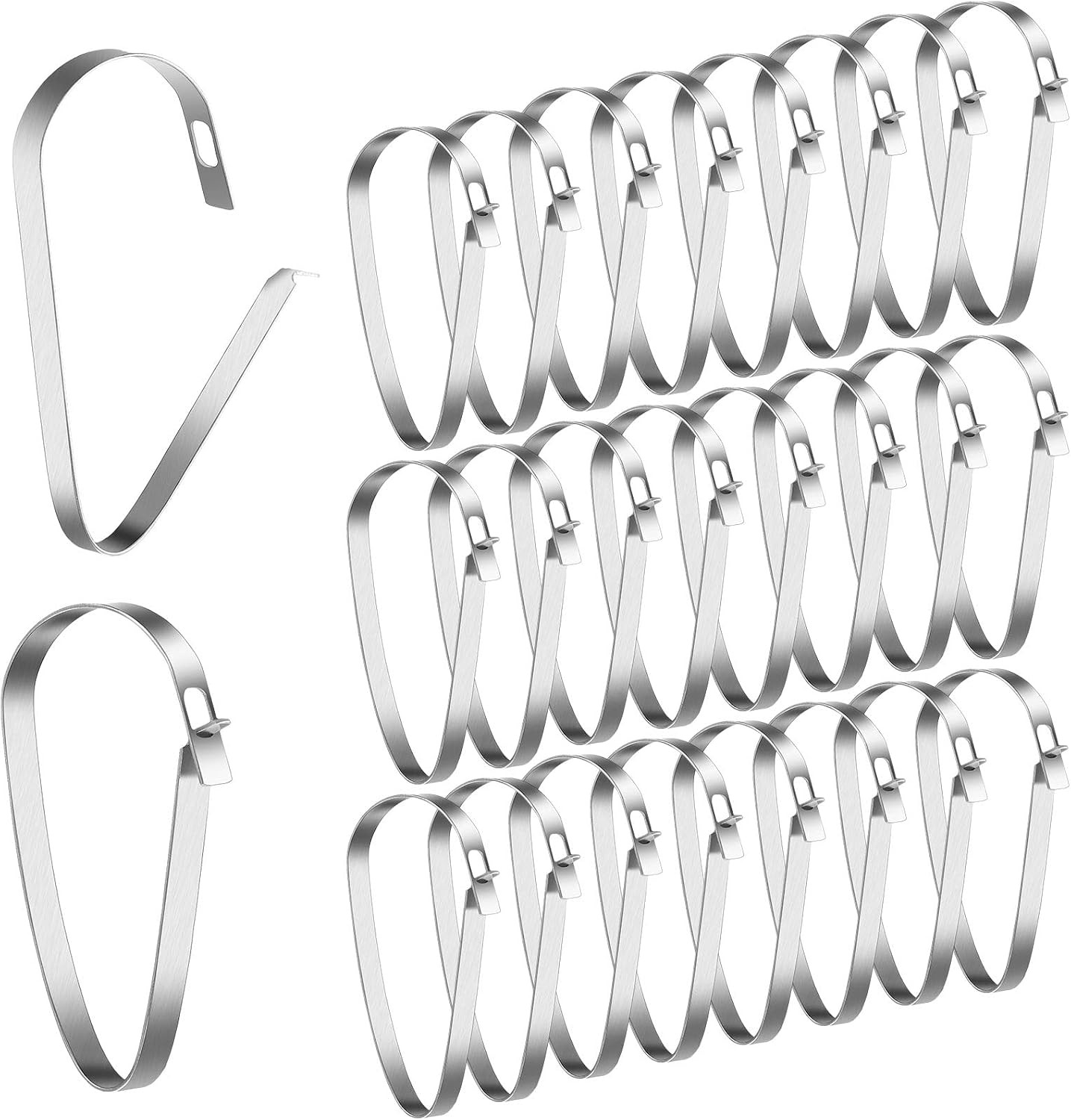 30 Pcs Real Estate Sign Clips for Hanging Signs, Stainless Steel Rider