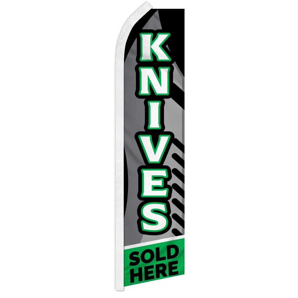 10 x KNIVES SOLD HERE advertising super flag swooper banner business sign weapon