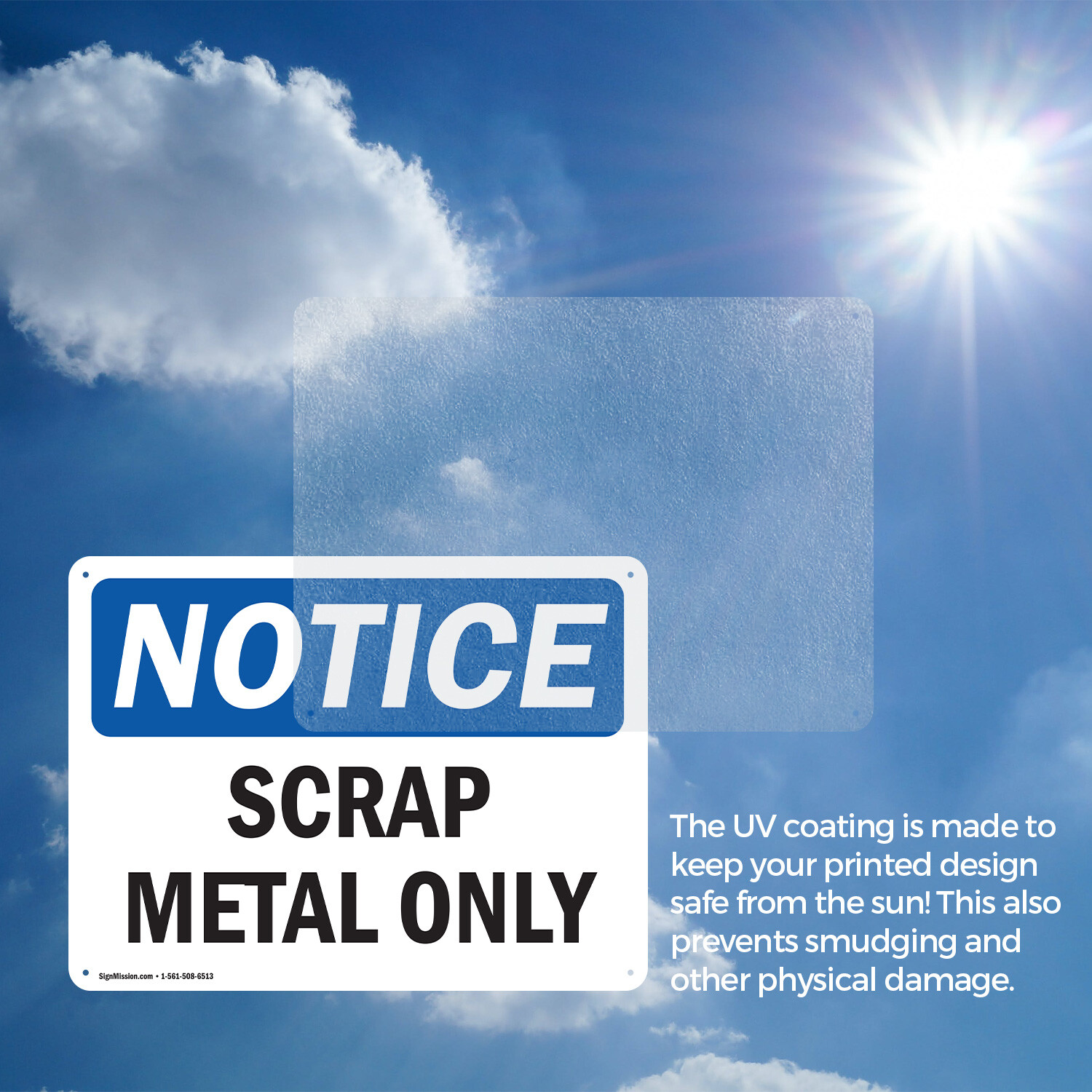 (2 Pack) Scrap Metal Only OSHA Notice Sign Decal Metal Plastic