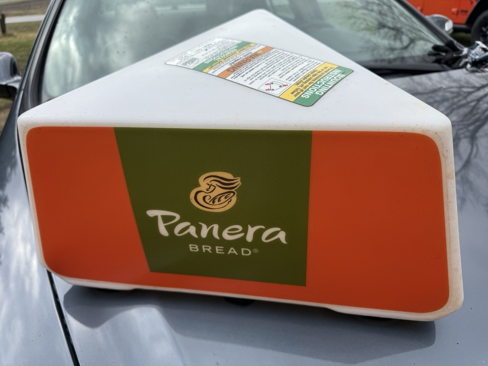 PANERA BREAD DELIVERY MAGNETIC CAR ROOF ADVERTISING SIGN HTH SIGN – untested