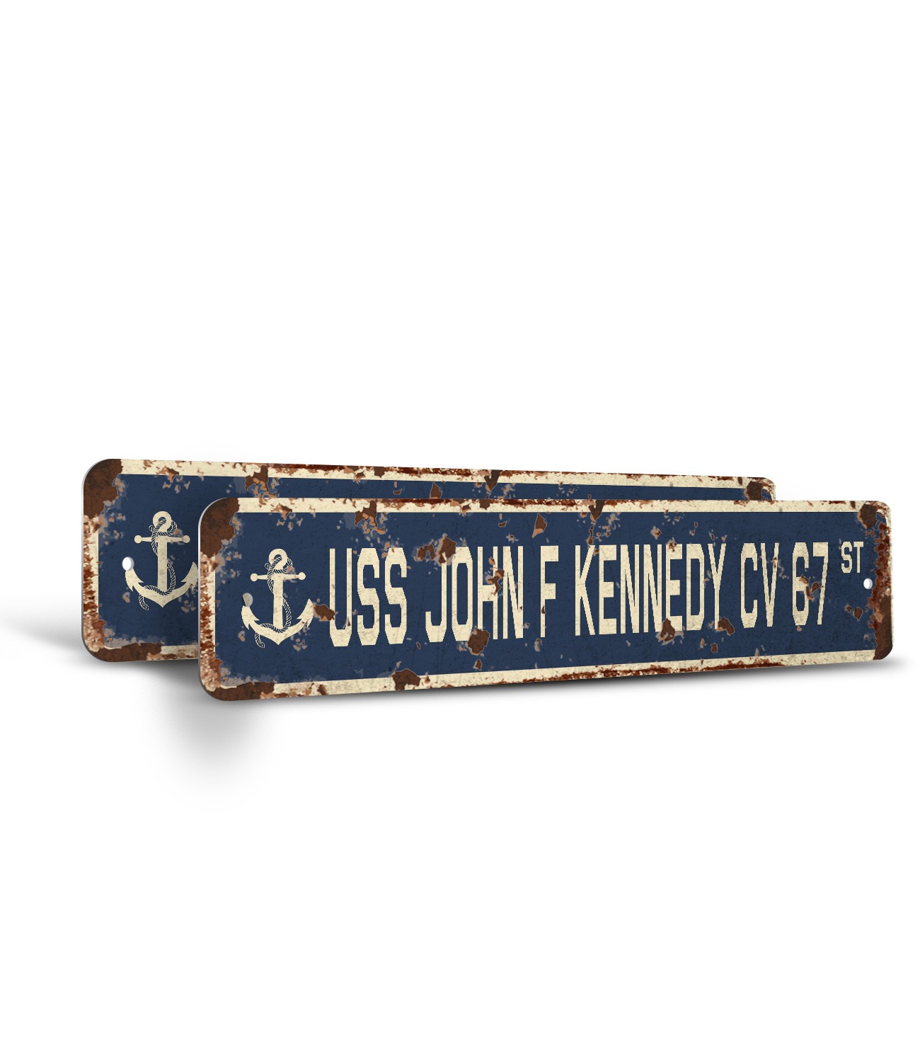 USS JOHN F KENNEDY CV 67 Vintage Style Street Sign us navy ship veteran sailor