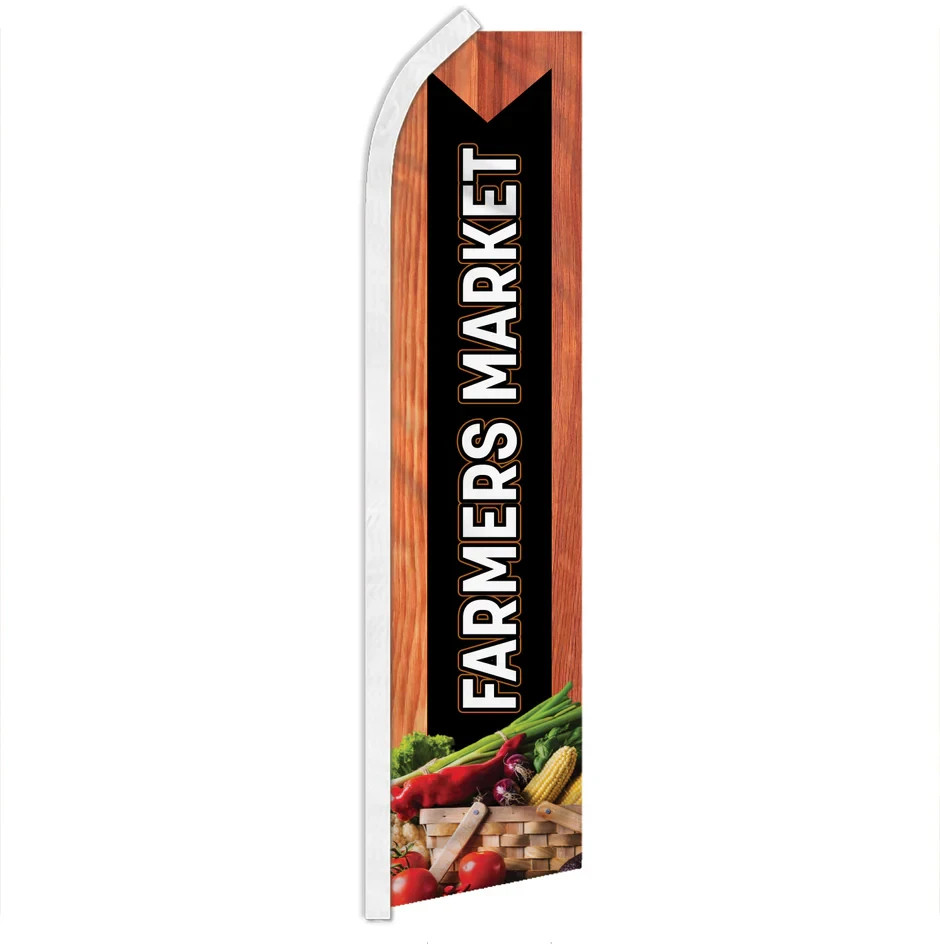 Farmer’s Market (Fresh) Swooper Flutter Feather Advertising Produce Banner Flag