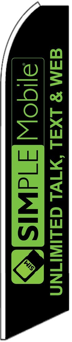 SIMPLE MOBILE FLUTTER FEATHER FLAG Swooper Tall Advertising Sign Banner