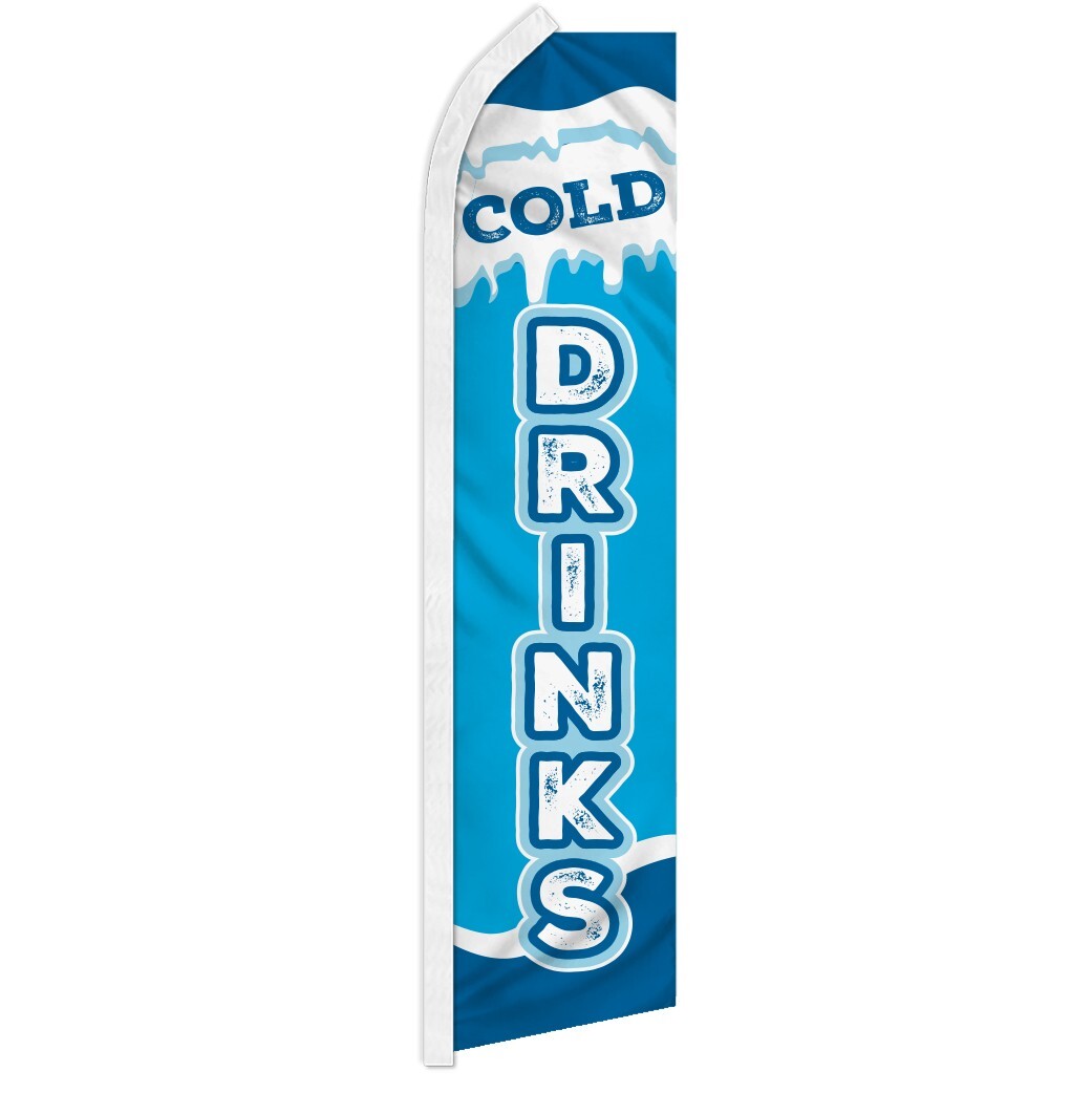 Cold Drinks Swooper Feather Advertising Flag Drink Service Concessions
