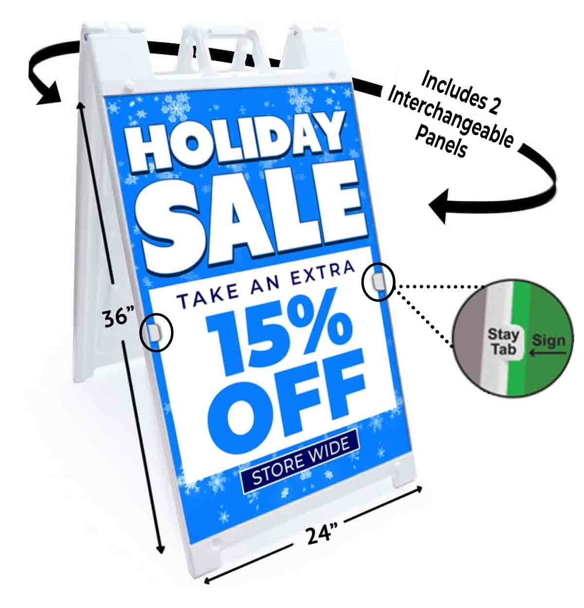 HOLIDAY SALE 15% OFF Signicade 24×36 Aframe Sidewalk Sign Banner Decal DISCOUNT