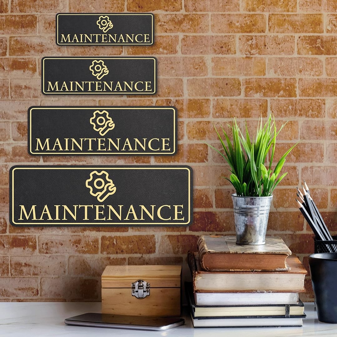 Standard Plus Maintenance Wall or Door Sign | Workplace Signage