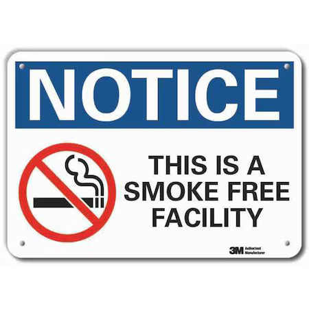 Lyle Lcu5-0143-Ra_10X7 No Smoking Sign, 7″ H, 10″ W, Vertical Rectangle,