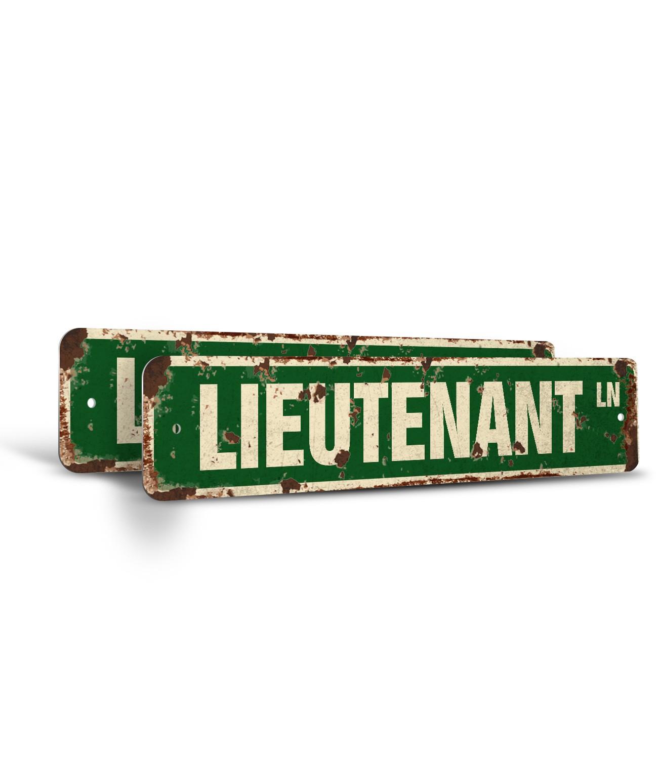 LIEUTENANT Vintage Style Street Sign Plastic Metal Army US military LT 1st