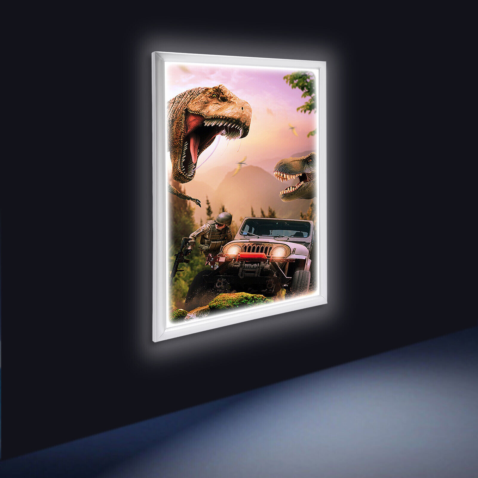 LED Illuminated Wall Mounted Frame Poster Display Board Advertising Display