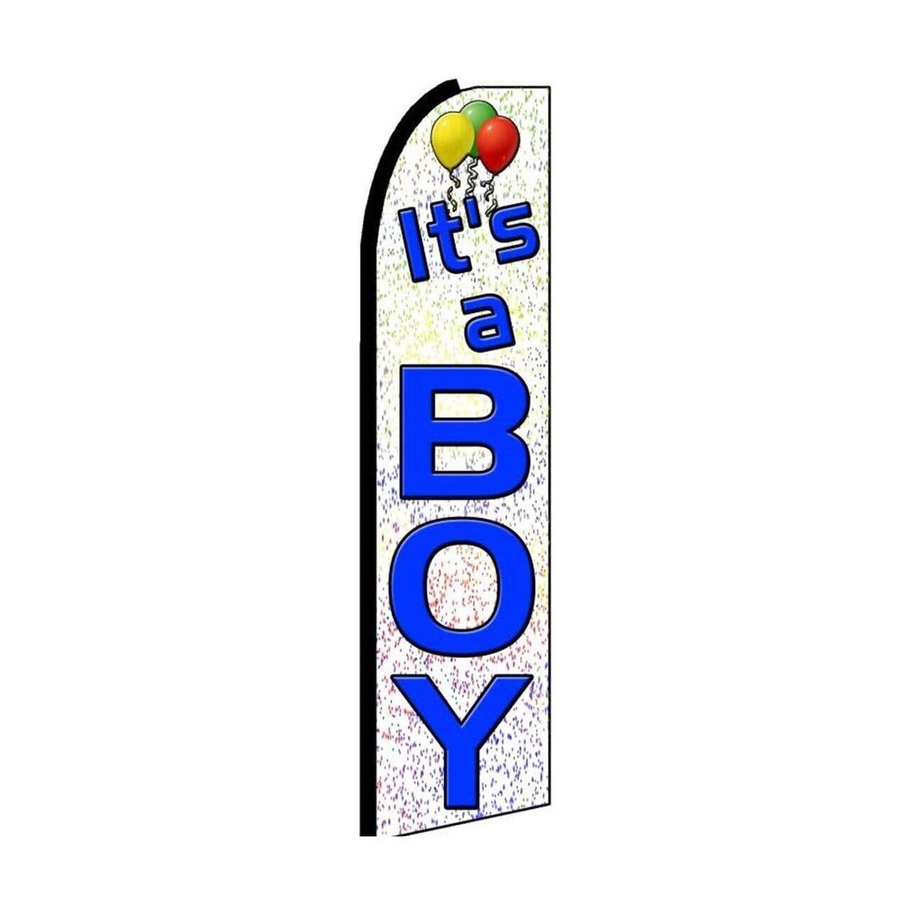 It’S A Boy Swooper Flutter Feather Flag | 3ft W x 11.5ft Tall