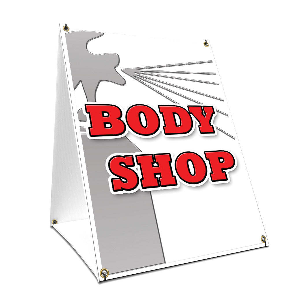 Body Shop Yard Sign & Stake outdoor plastic coroplast window