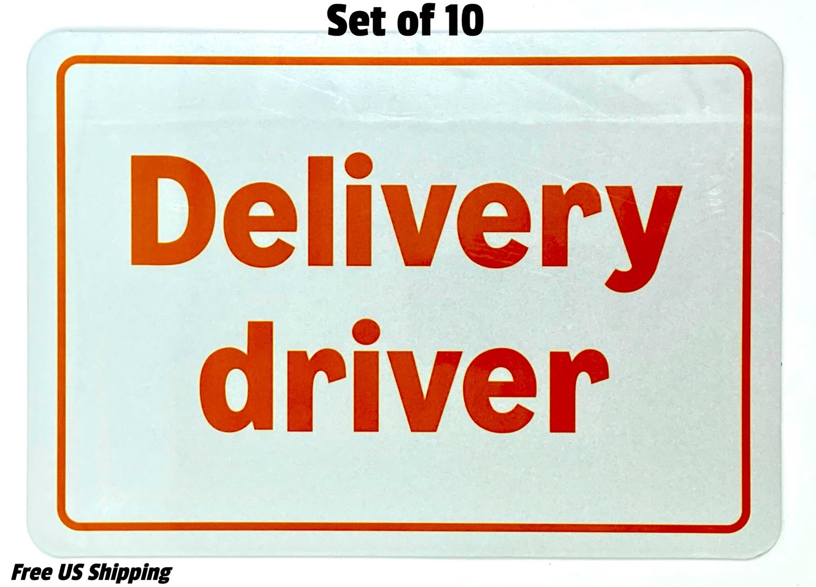 Magnetic Delivery Driver Sign Frequently Stops Vehicle Decal Warning Set of 10