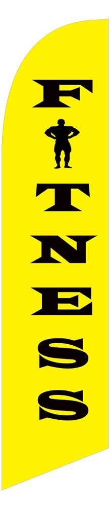 FITNESS Banner Flag Only Custom Designed Advertising Sign Swooper Neoplex