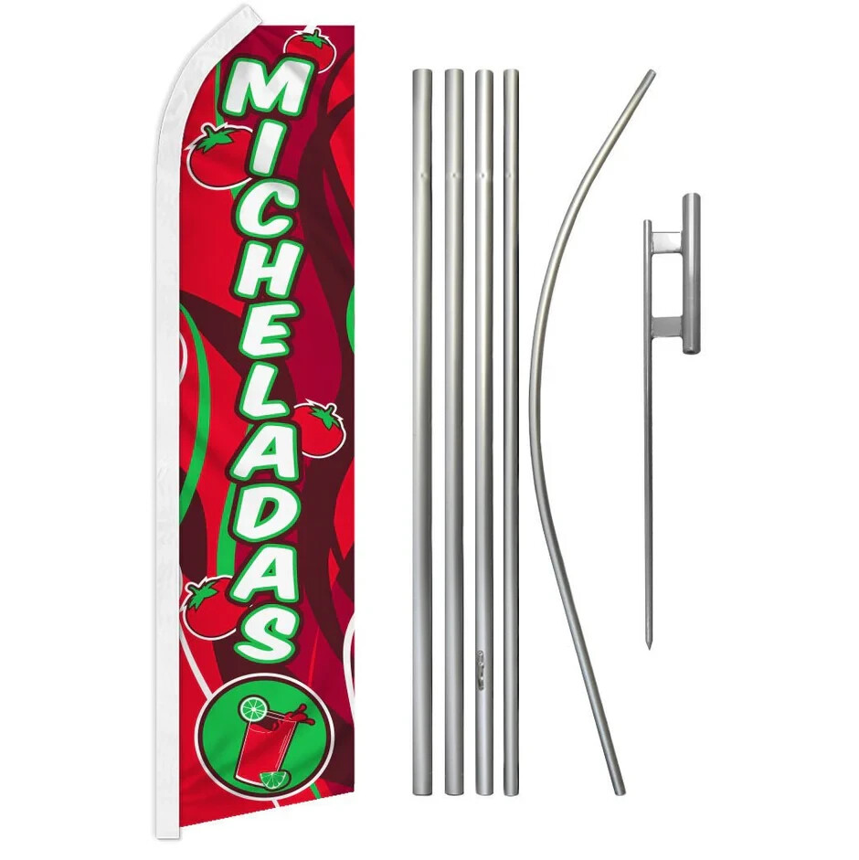 Micheladas Swooper Advertising Flag & Pole Kit