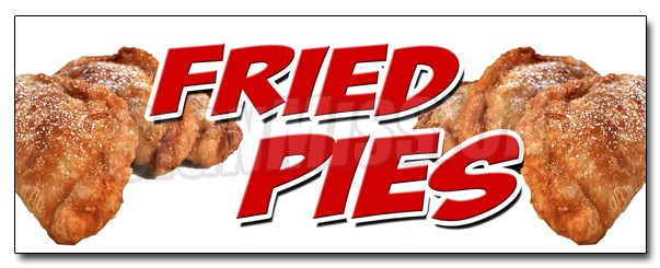 FRIED PIES DECAL sticker deep fry fruit cherry apple lemon peach hot