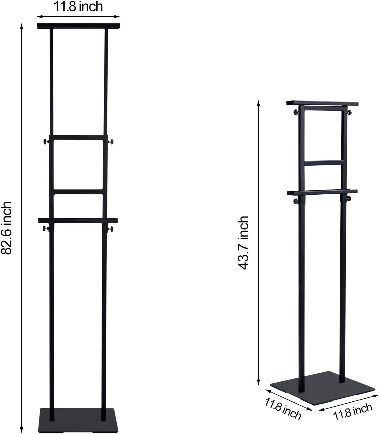 Heavy Duty Poster Stand with Non-Slip Mat Base, Adjustable Pedestal Sign Stand