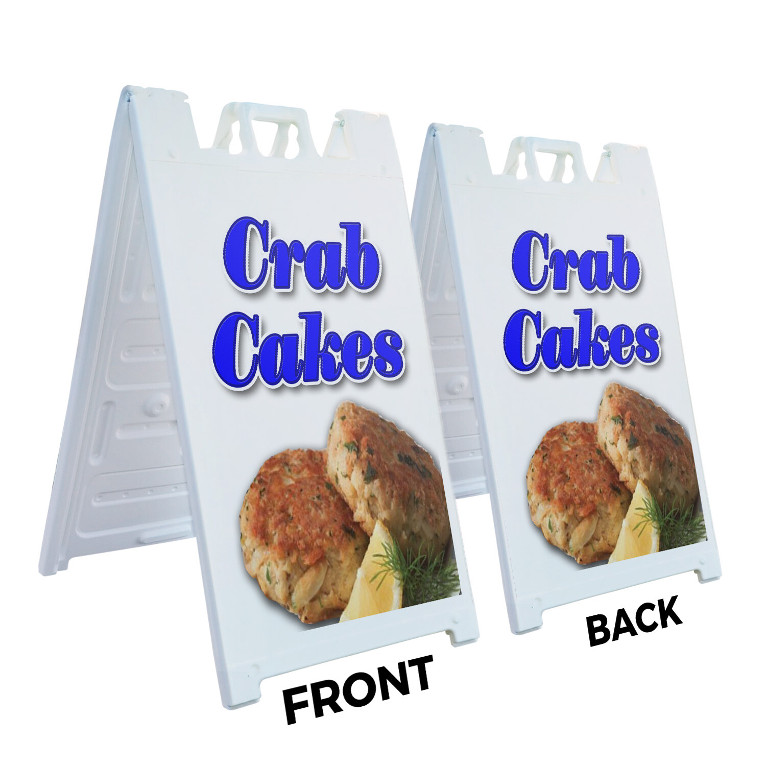A-frame Sidewalk Crab Cakes 24″ x 36″ Double Sided A-Frame Sidewalk Sign